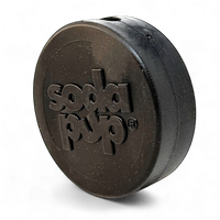 Hockey Puck Bully Stick Holder - Durable Rubber Treat Holder & Chew Toy USA