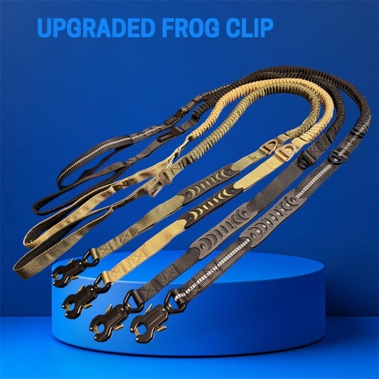 Quick-Release Frog Clip Bungee Leash - (Absorbs Pulls)