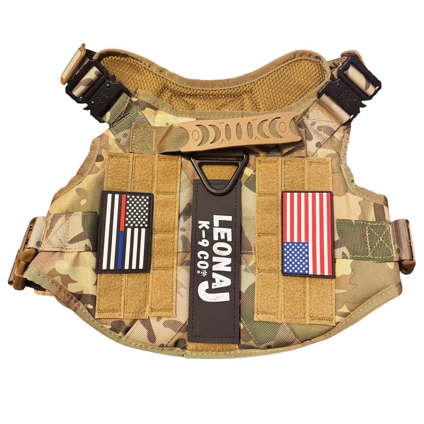 Camo Tactical Dog Harness Heavy Duty Adjustable Vest for Dogs