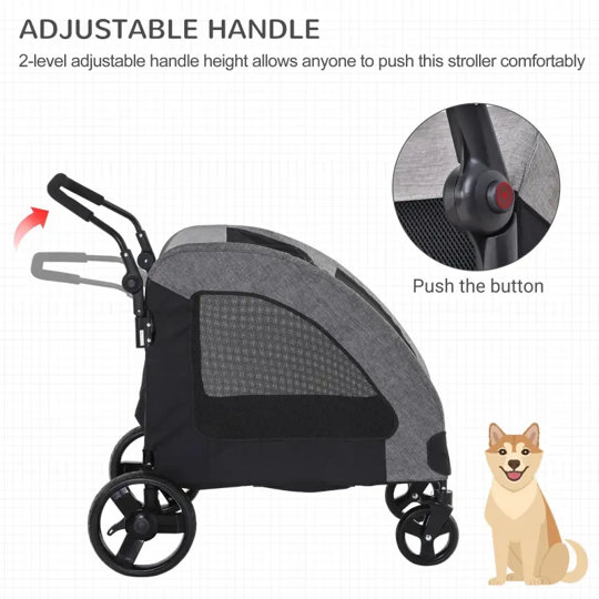 Foldable Pet Stroller with Storage Pocket - Purrfect Pet Kingdom