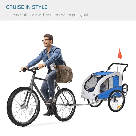 Elite II 2-In-1 Pet Dog Bike Trailer and Stroller - Purrfect Pet Kingdom
