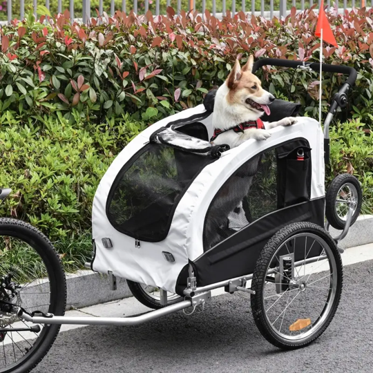Elite II 2-In-1 Pet Dog Bike Trailer and Stroller - Purrfect Pet Kingdom