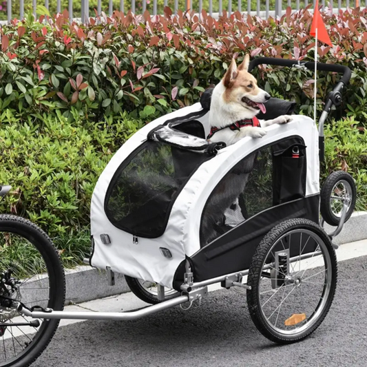 Elite II 2-In-1 Pet Dog Bike Trailer and Stroller - Purrfect Pet Kingdom