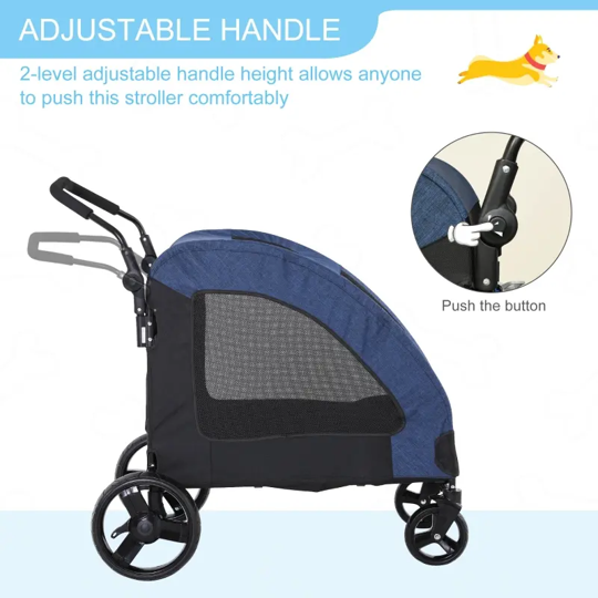 Foldable Pet Stroller with Storage Pocket - Purrfect Pet Kingdom