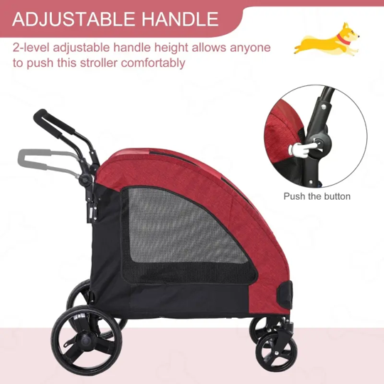 Foldable Pet Stroller with Storage Pocket - Purrfect Pet Kingdom
