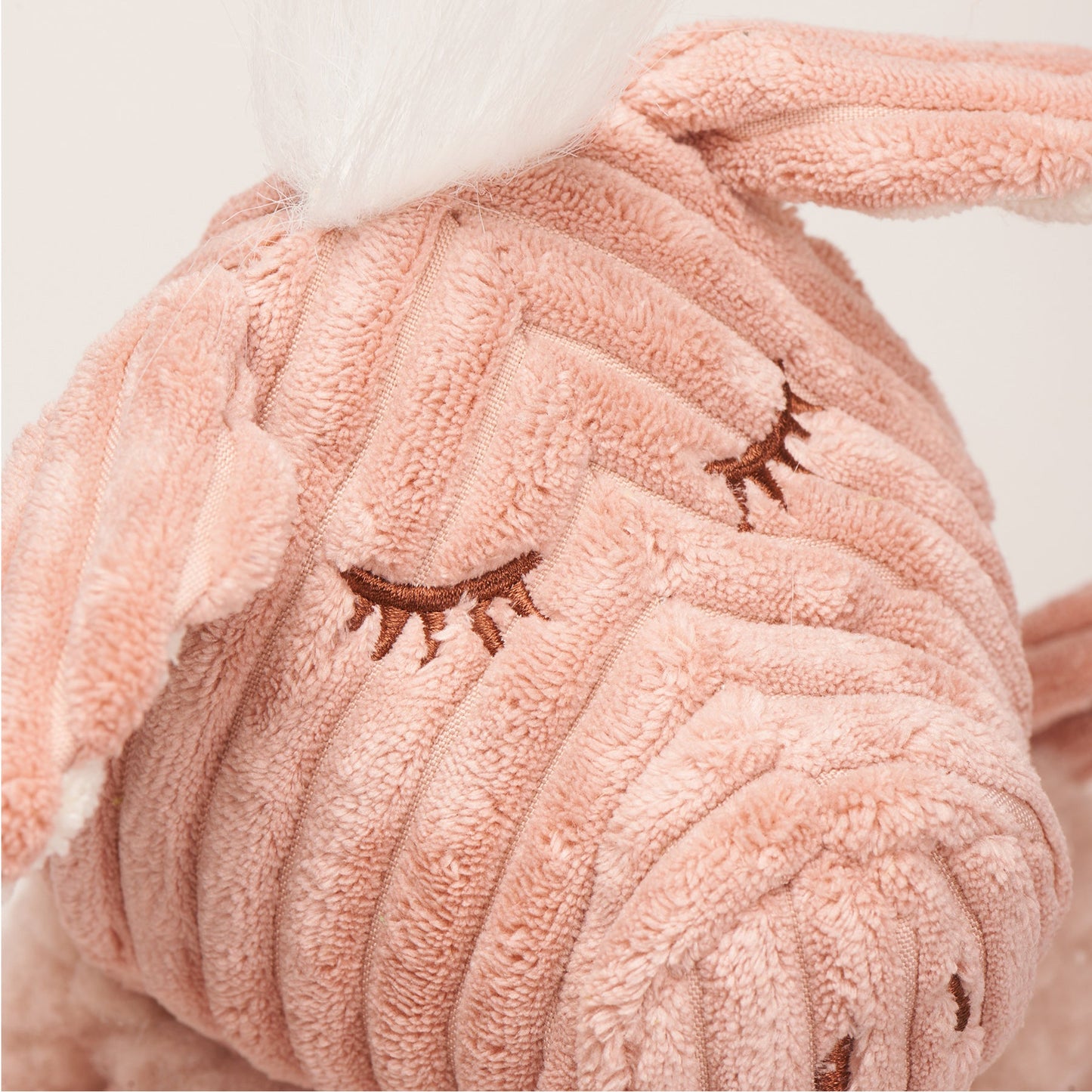 Dog Toy Penelope Pig HuggleFleece FlufferKnottie Plush Toy - size and texture image for dog toy