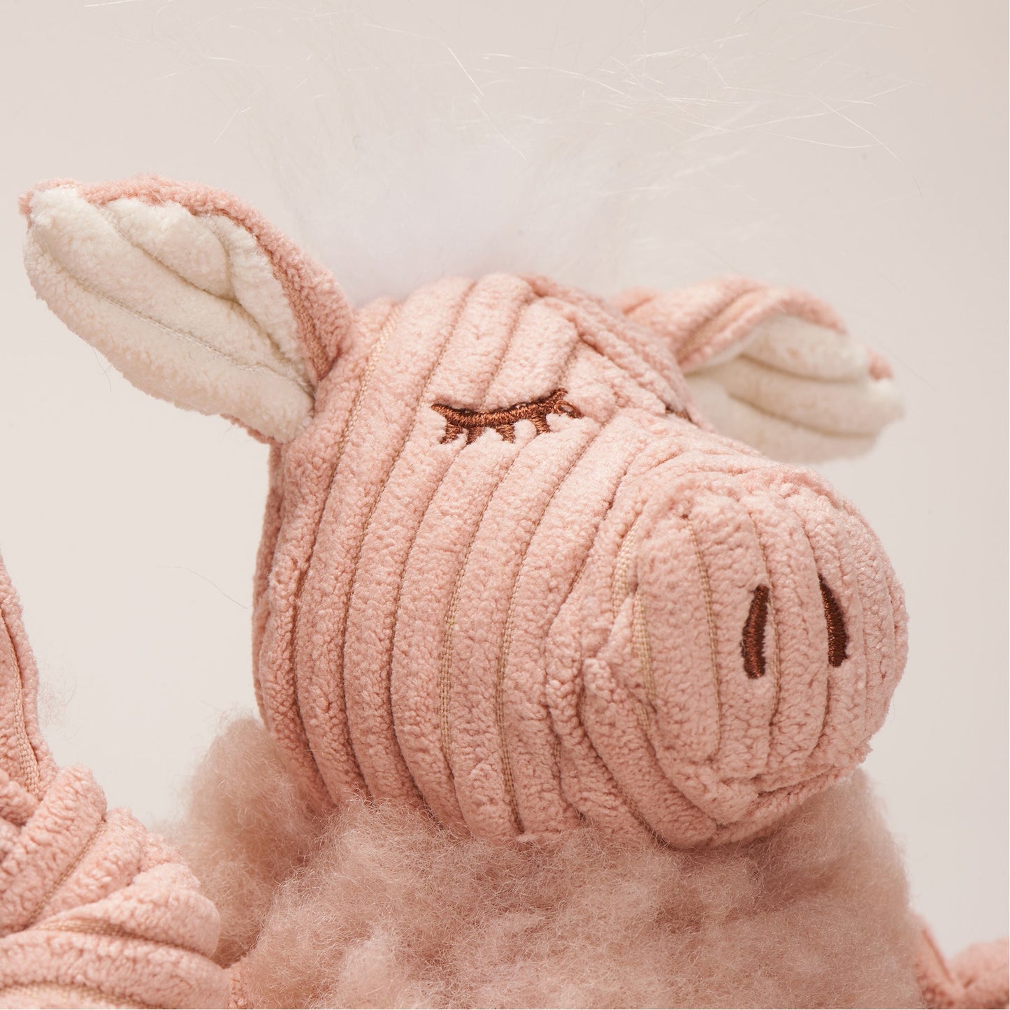 Dog Toy Penelope Pig HuggleFleece FlufferKnottie Plush Toy - gallery product image for dog toy