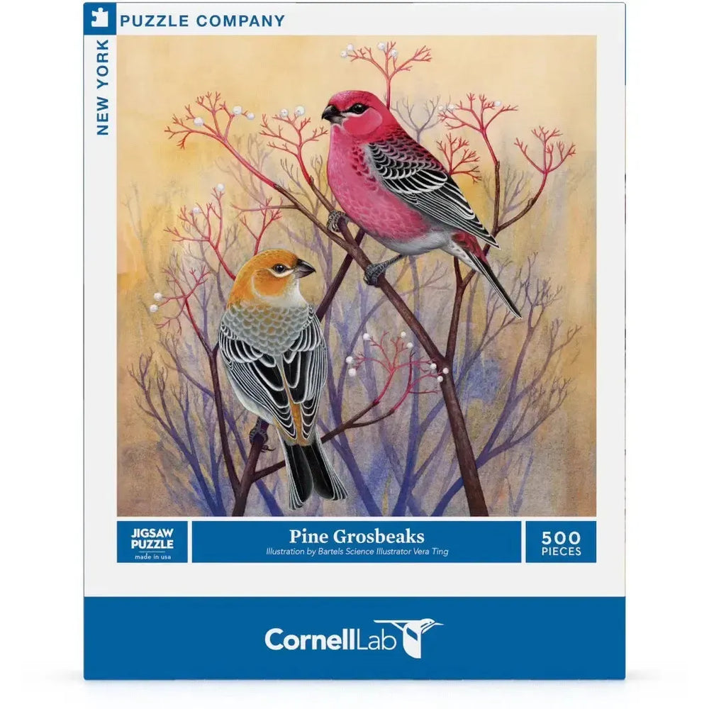 Pine Grosbeaks 500 Piece Jigsaw Puzzle NYPC