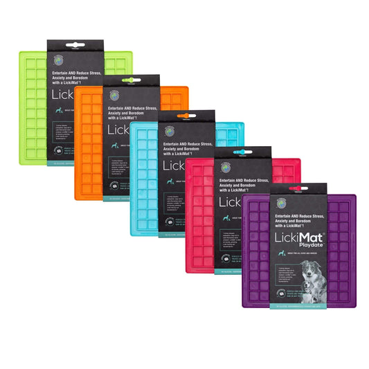 LickiMat Playdate Slow Feeder Enrichment Mat for Dogs and Cats