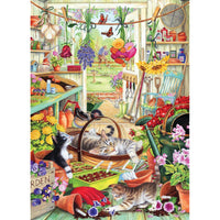 Potting Shed Cats 500 Piece Jigsaw Puzzle Cobble Hill