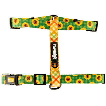 Autumn Pumpkin Patch Floral Adjustable Harness for Small Do