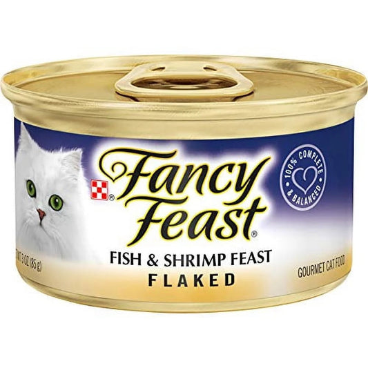 Fancy Feast Flaked Fish & Shrimp 3oz - Fancy Feast Wet Cat Food - The Family Pet
