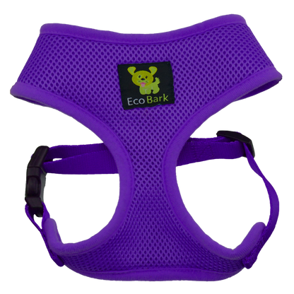 EcoBark Purple Dog Harness - Over-the-Head Soft Mesh Dog