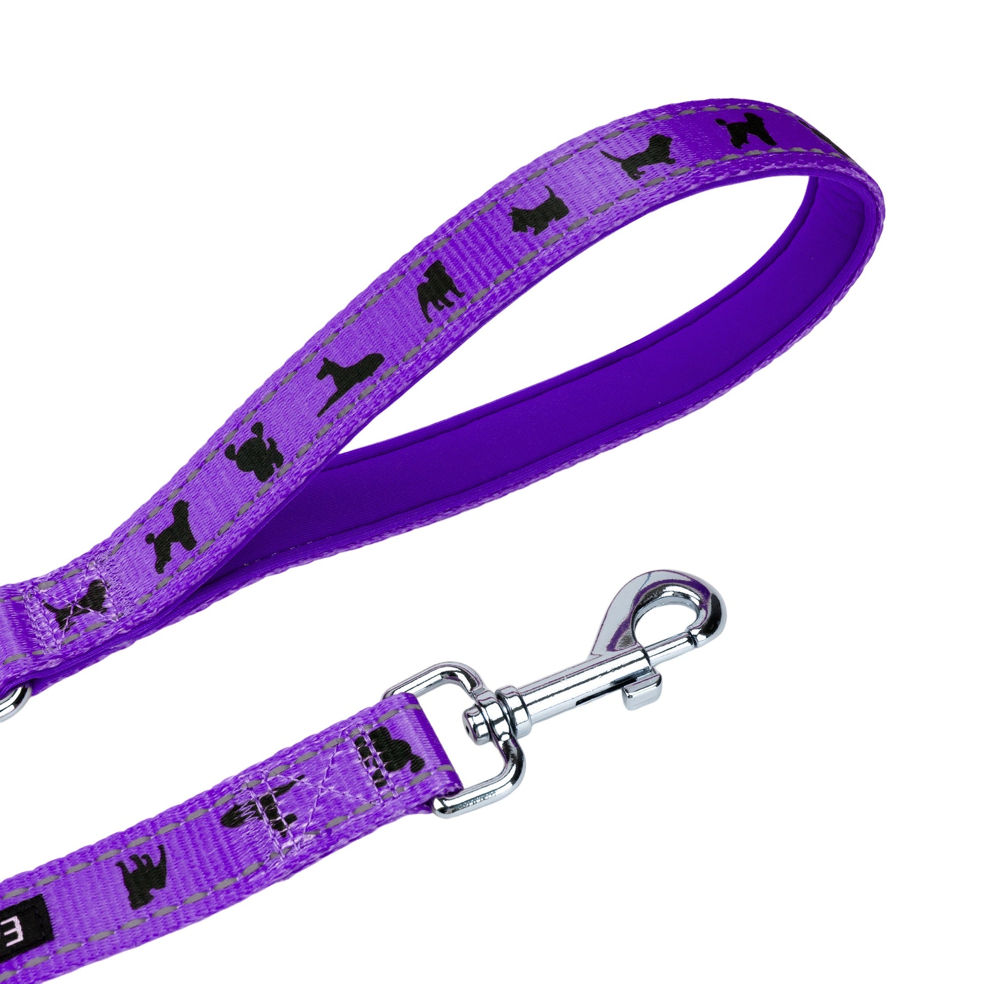 Dog Leash EcoBark Purple Leash- Padded Comfort Grip Leash - lifestyle product image for dog leash