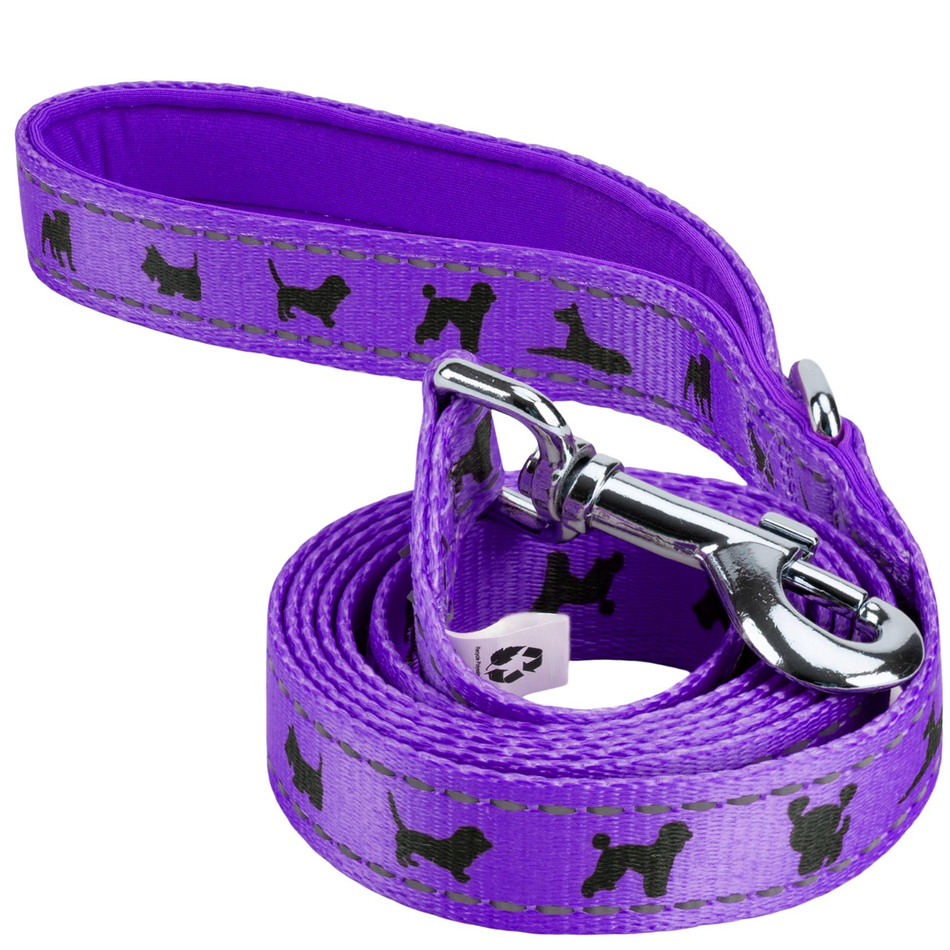 Dog Leash EcoBark Purple Leash- Padded Comfort Grip Leash - main product image for dog leash