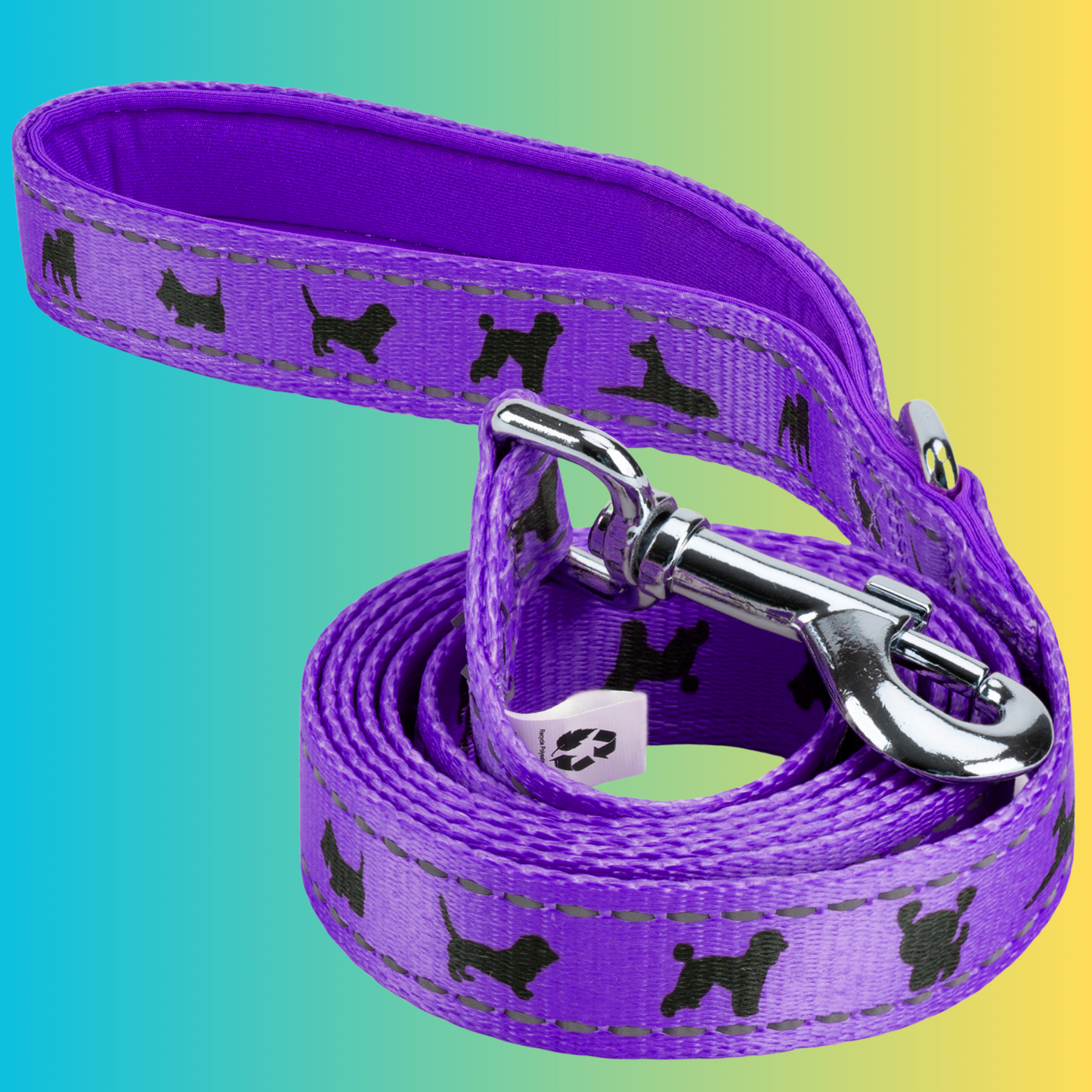 Dog Leash EcoBark Purple Leash- Padded Comfort Grip Leash - gallery product image for dog leash