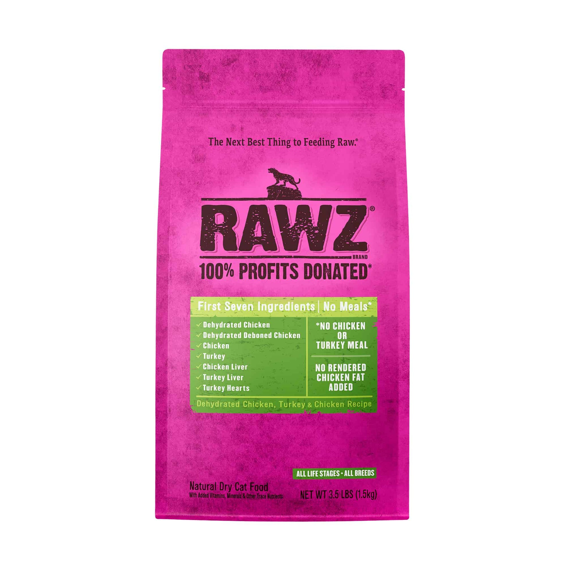 Rawz Dehydrated Chicken, Turkey & Chicken Cat Food Recipe Dry Cat Food - Dry Cat Food - The Family Pet