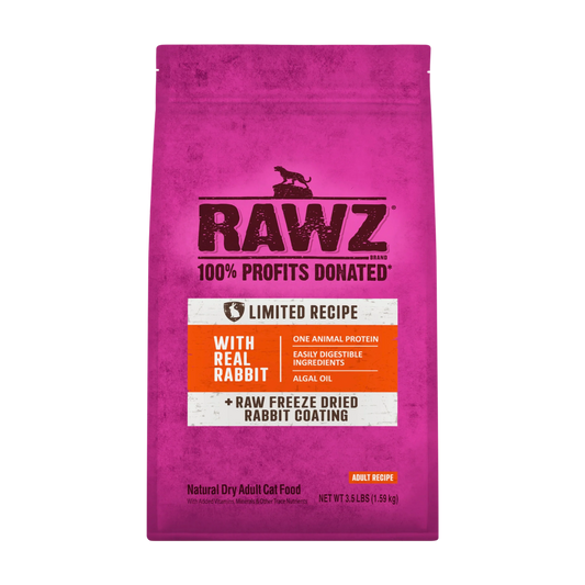 Rawz Limited Ingredient Rabbit Recipe Dry Cat Food 3.5lb Bag
