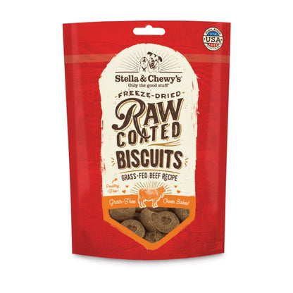 Stella & Chewy’s Raw Coated Biscuit Beef Dog Treats (9oz)