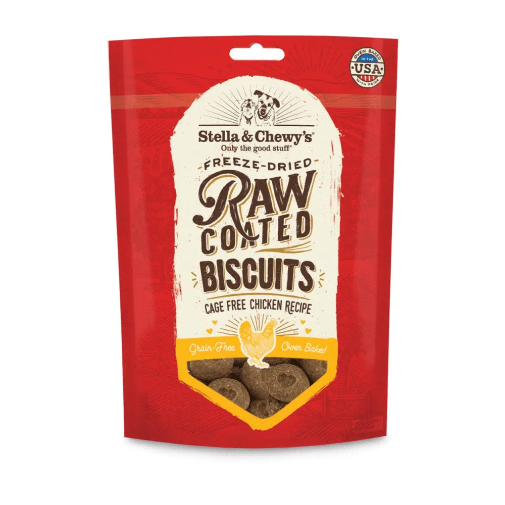 Stella & Chewy’s Raw Coated Biscuit Chicken Dog Treats (9oz)