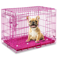 24-42" Collapsible Pink Dog Crate RED24-42