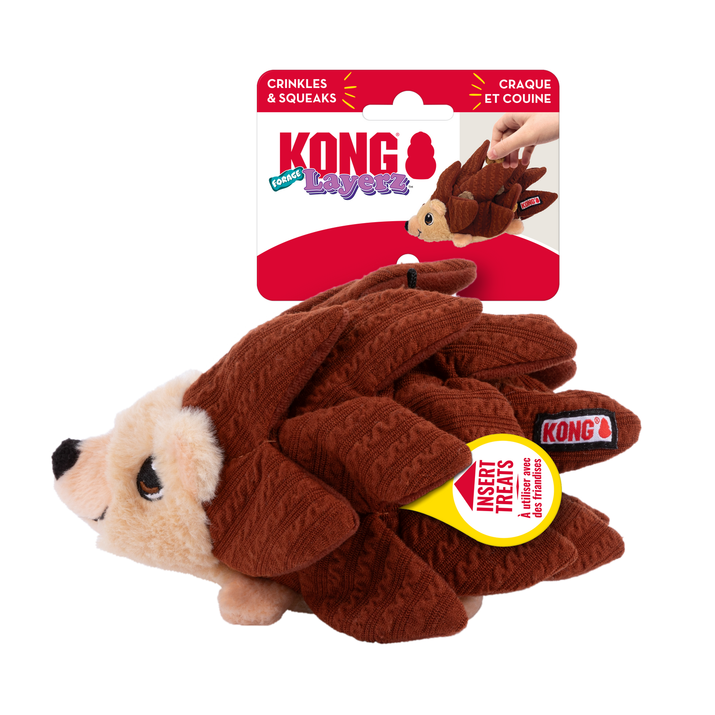 KONG Layerz Hedgehog Multi-Textured Interactive Dog Toy 👑