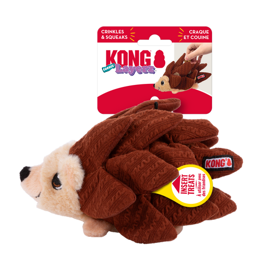 KONG Layerz Hedgehog Multi-Textured Interactive Dog Toy 👑