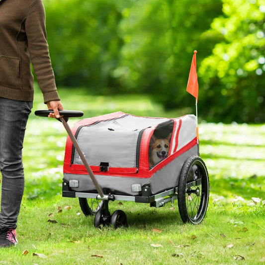 Pet Bike Trailer 2-in-1 Travel Stroller