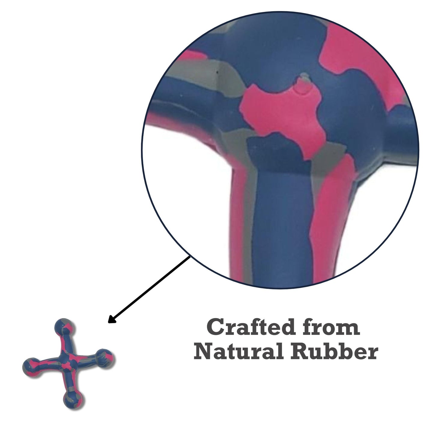 Natural Rubber Jack Dog Toy – Durable, Non-Toxic Chew Toy for