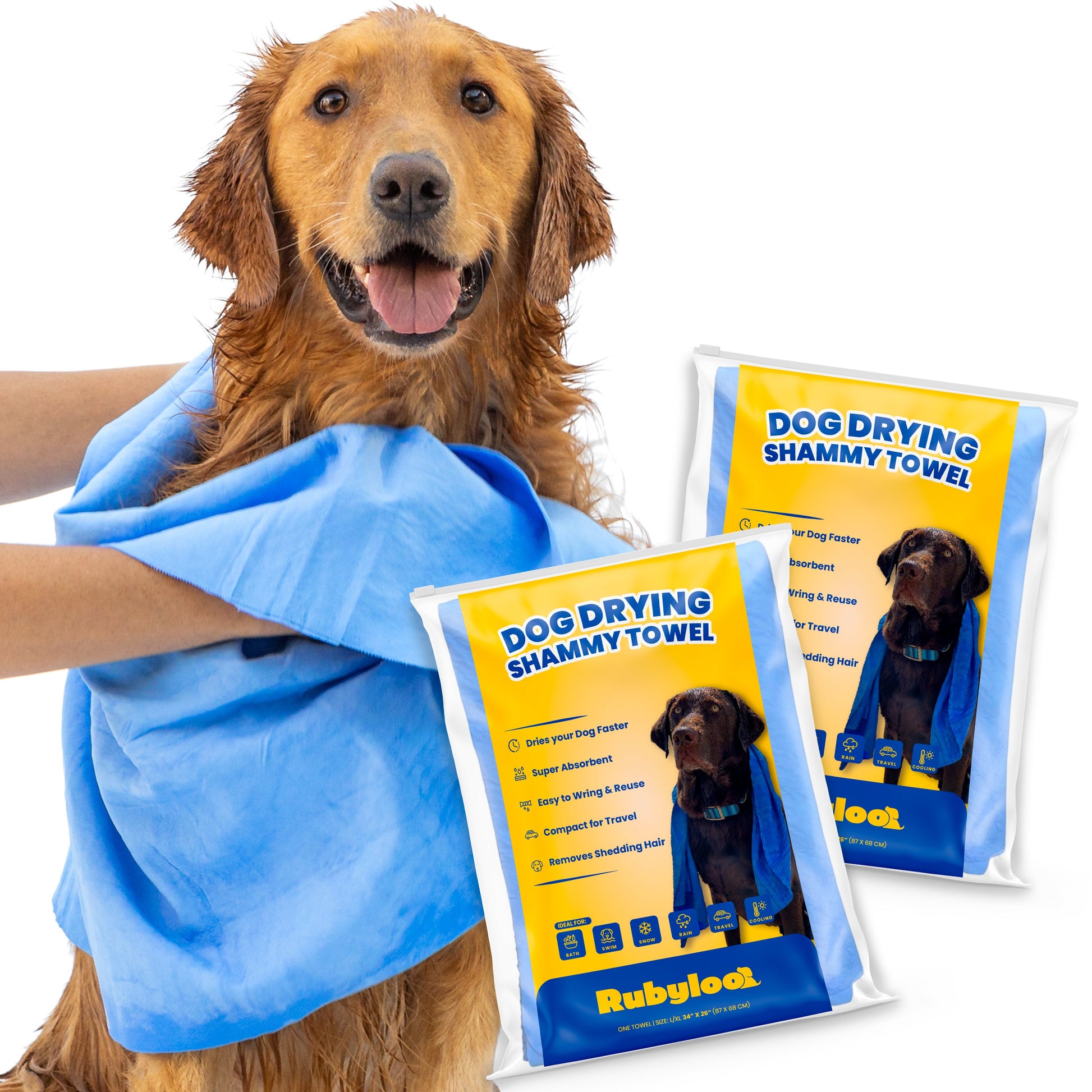 Dog Drying Shammy Towel 🐾 - Purrfect Pet Kingdom