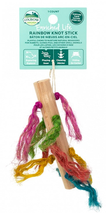 Oxbow Rainbow Knot Stick Chew Toy for Small Animal Pet Habitats