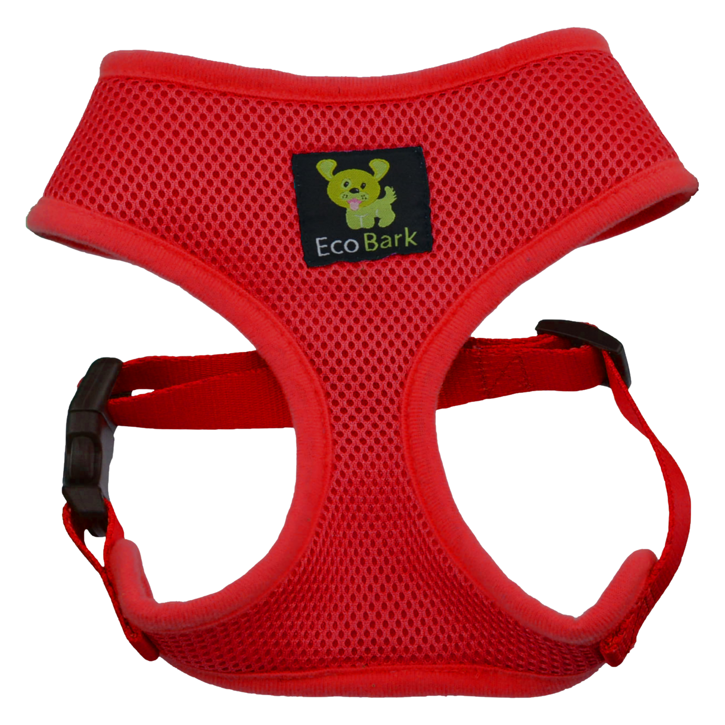 EcoBark Chery Red Dog Harness - Over-the-Head Soft Mesh Dog