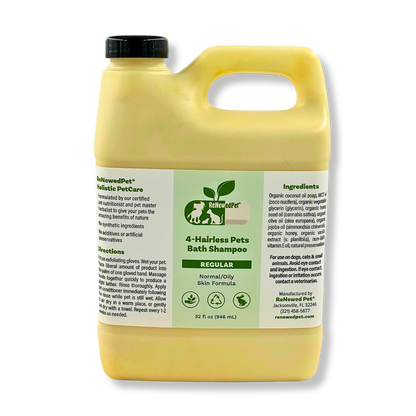 Organic Sphynx Cat Shampoo with Soft Exfoliating Bath Mitt