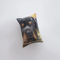 Rottweiler | Watercolor Rottweiler | 12x18 | Pillow Cover | Dog | Home Décor | Custom Dog Pillow | Dog Lover Gift | Dog Mom Gift by UniikPillows
