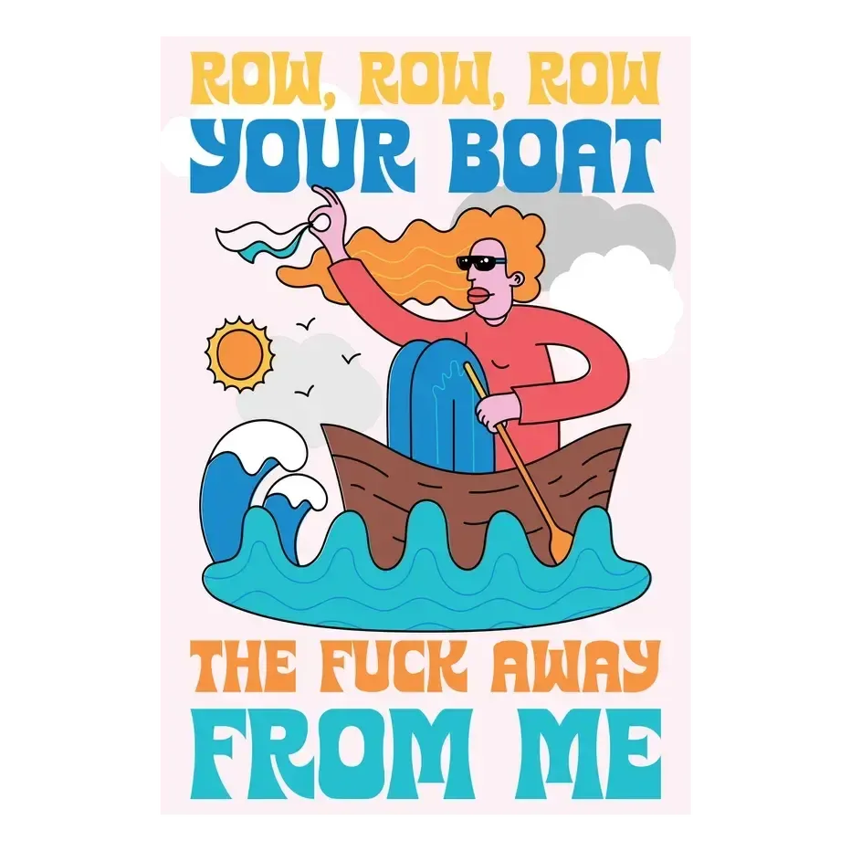 Row Your Boat the F*** Away from Me 500 Piece Jigsaw Puzzle Fun Club