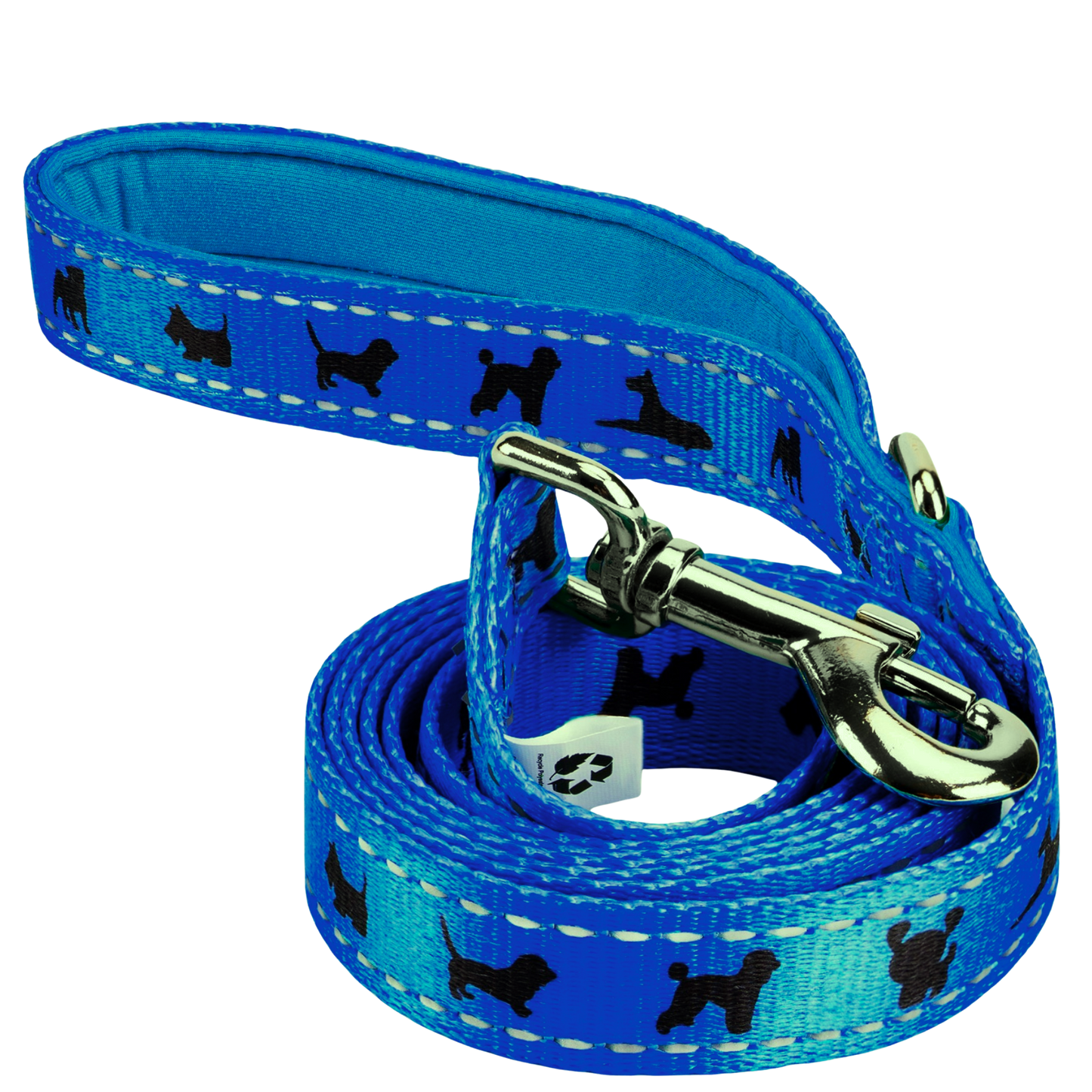 Dog Leash EcoBark Blue Leash- Padded Comfort Grip Leash 4ft - main product image for dog leash