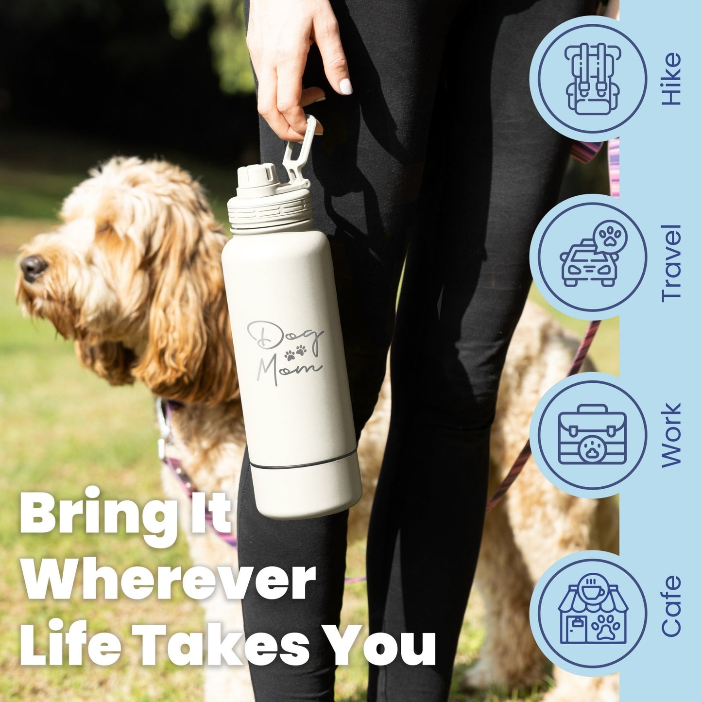 Dog Water Bottle With Detachable Bowl 🐾 - Purrfect Pet Kingdom