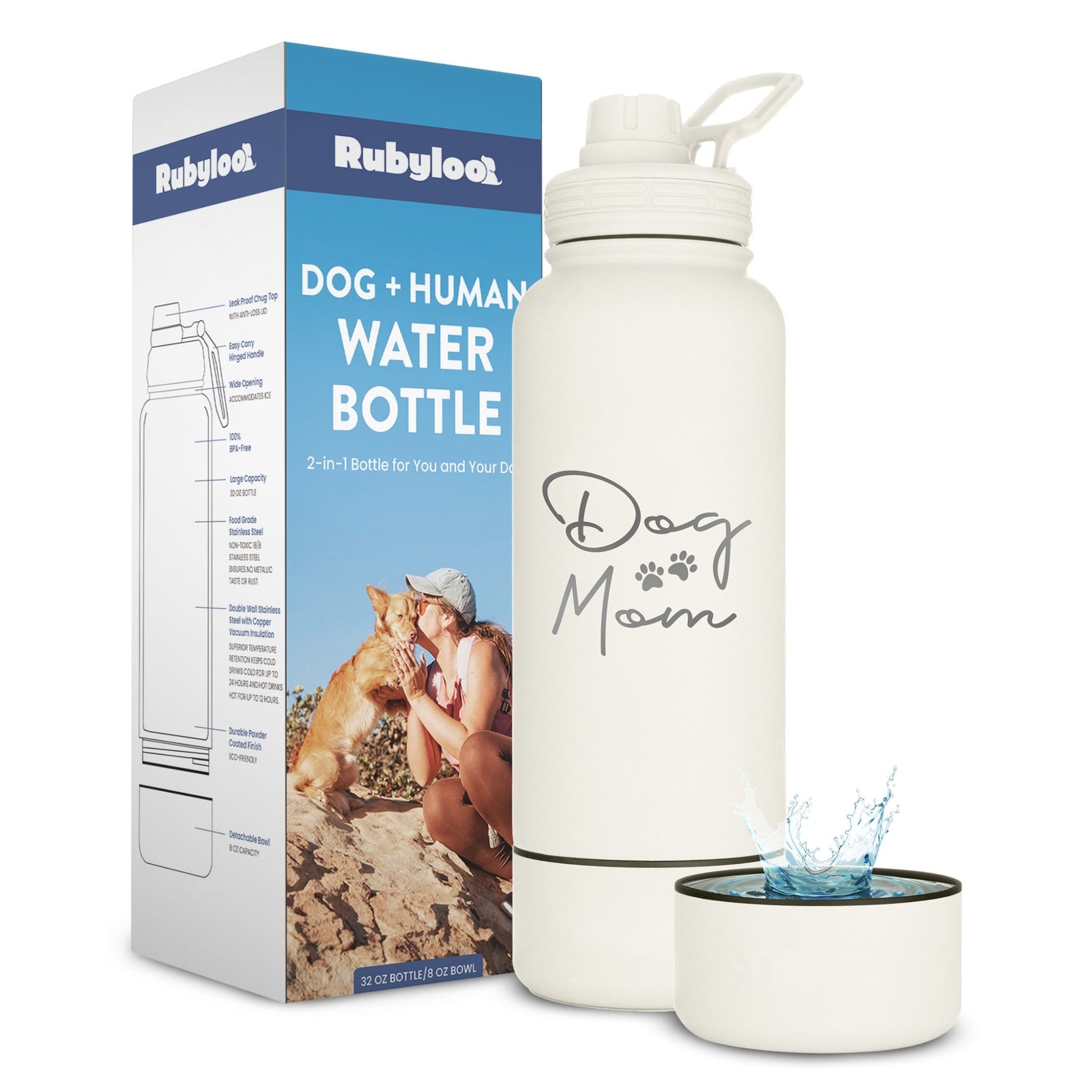 Dog Water Bottle With Detachable Bowl 🐾 - Purrfect Pet Kingdom