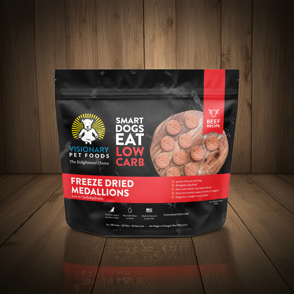 Freeze Dried Food | Beef Recipe | 25oz Bag - Dog Food - Visionary Pet Foods