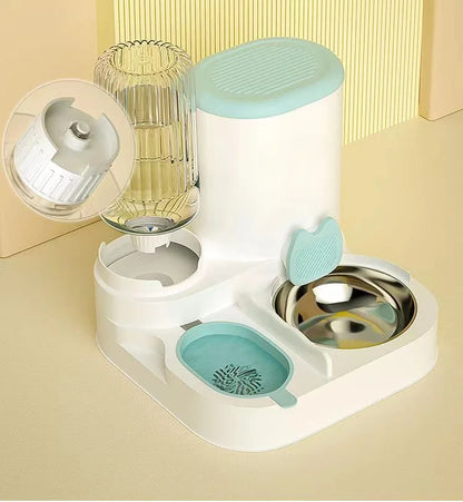 Cat Bowl Automatic Feeder - Water Dispensers Integrated Food Basin for Dogs