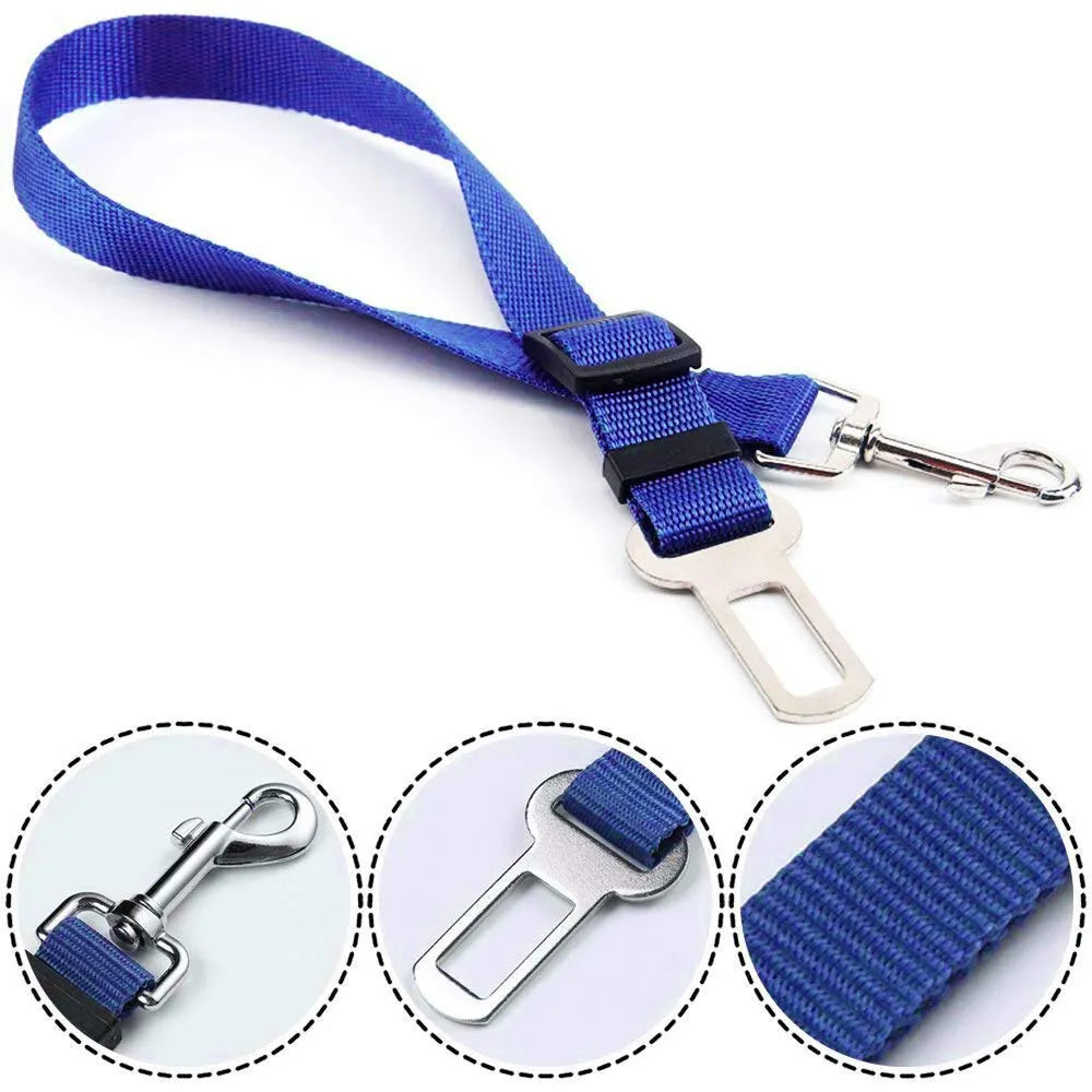 Adjustable Nylon Dog Car Seat Belt Safety Tether for Pets