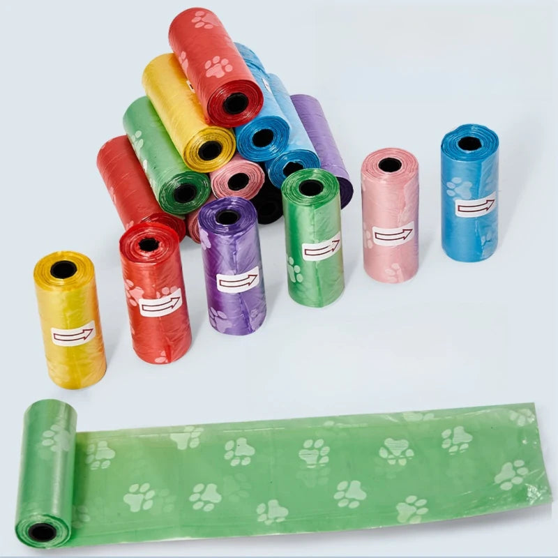 15Bags/Roll Dog Poop Bag Outdoor Cleaning Poop Bag Outdoor Clean Pets Supplies for Dog Refill Garbage Bag Pet Supplies - Purrfect Pet Kingdom