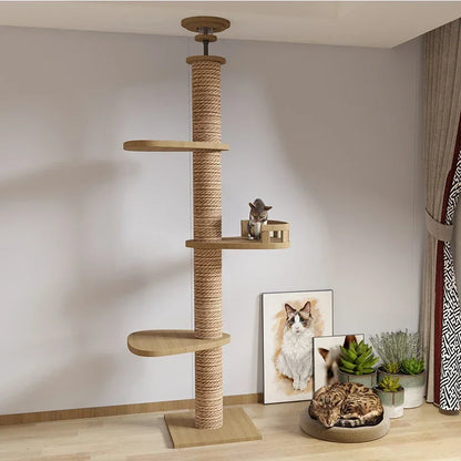 Multi Layer Solid Wood Cat Climbing Frame 🐱