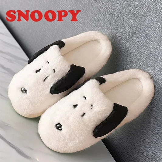 🐕 Snoopy Kawaii Plush Slippers - Nostalgic Winter Warmth for Peanuts Lovers