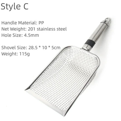Stainless Steel Cat Litter Scoop with Long Handle | Durable & Easy to Use