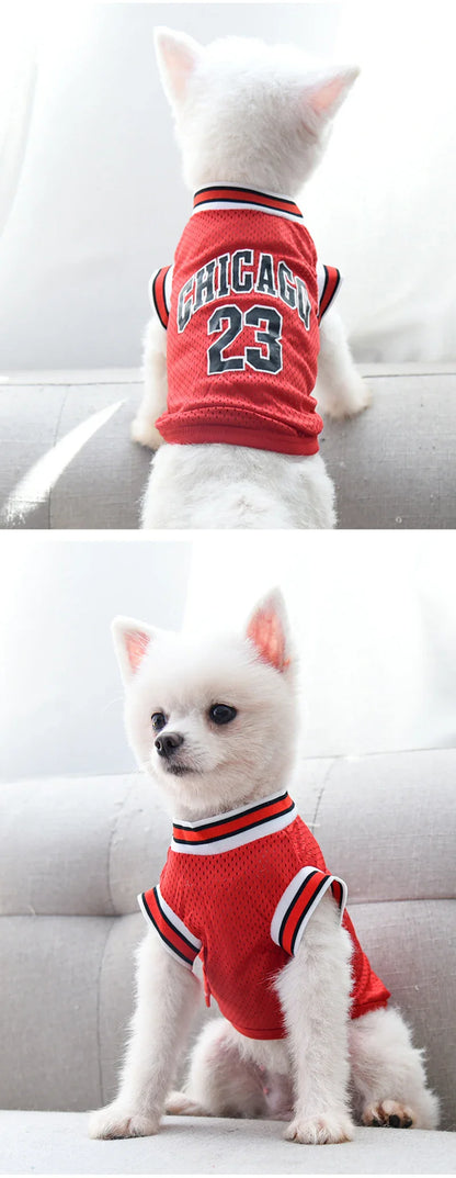 Mesh Breathable Dog Basketball Jersey - Summer Cooling Vest