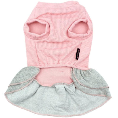 Ribbed Winter Bows Dog Dress
