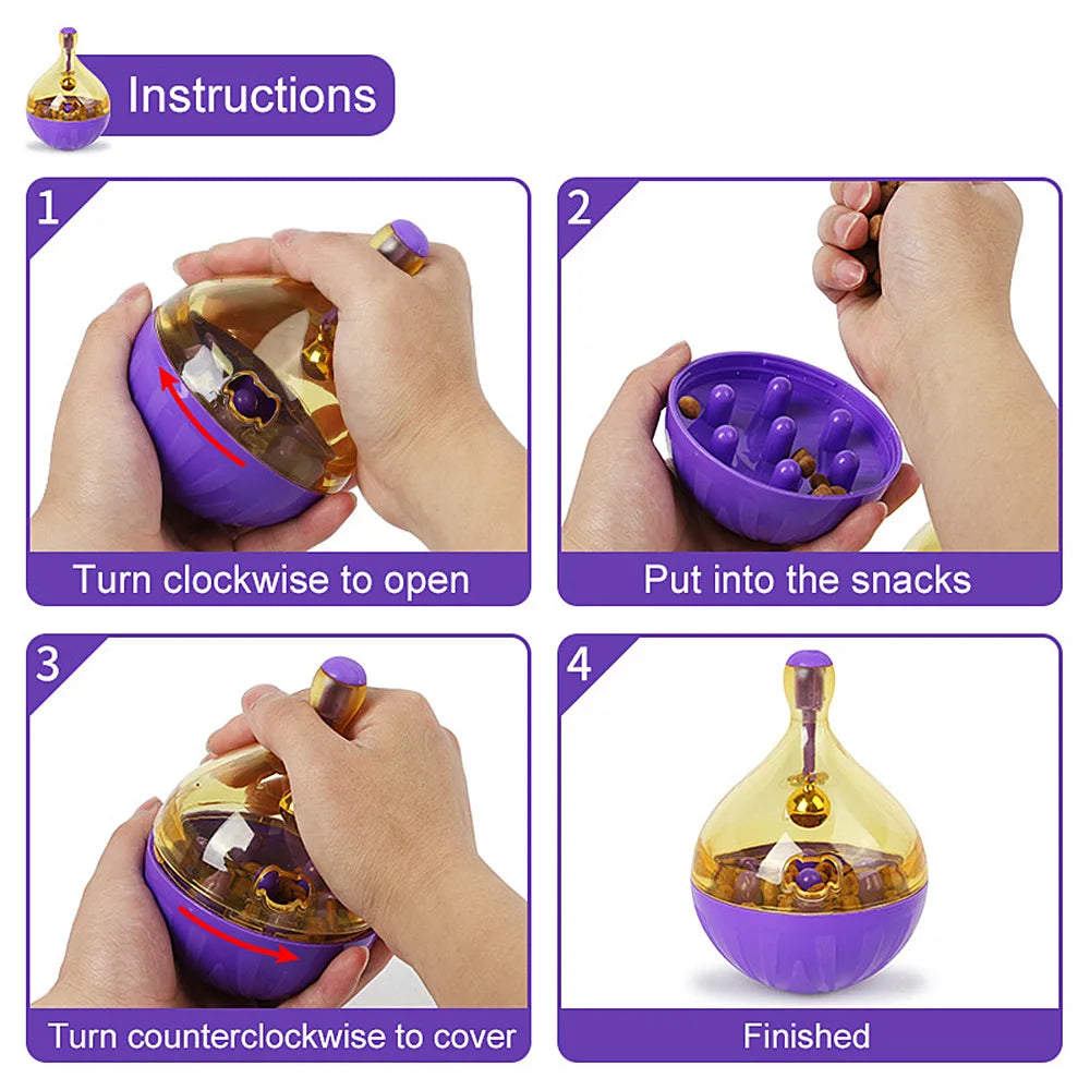 Interactive Tumbler Feeder - Shaking Food Ball