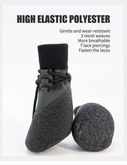 No-Fall-Off Summer Dog Shoes - Breathable Soft Sole Puppy Footwear