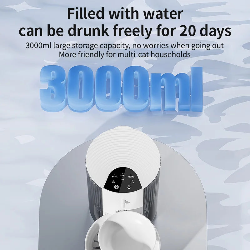 Cat Bed 3L Wireless Automatic Water Fountain Rechargeable - close up product image for cat bed